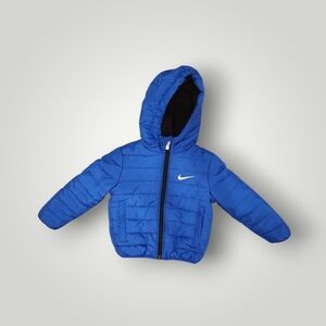 Nike Puffer Hood Full Zip Jacket Game Royal Blue Baby Toddler 2t